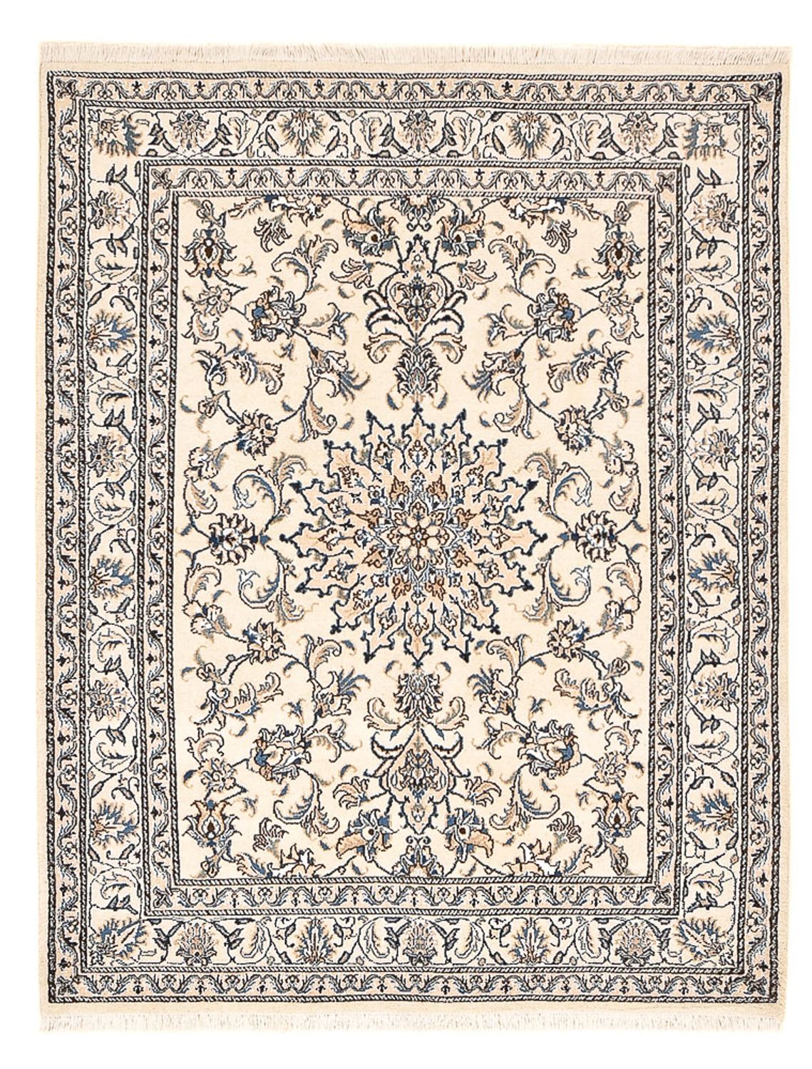 Tapis persan - Nain - 198 x 147 cm - beige clair