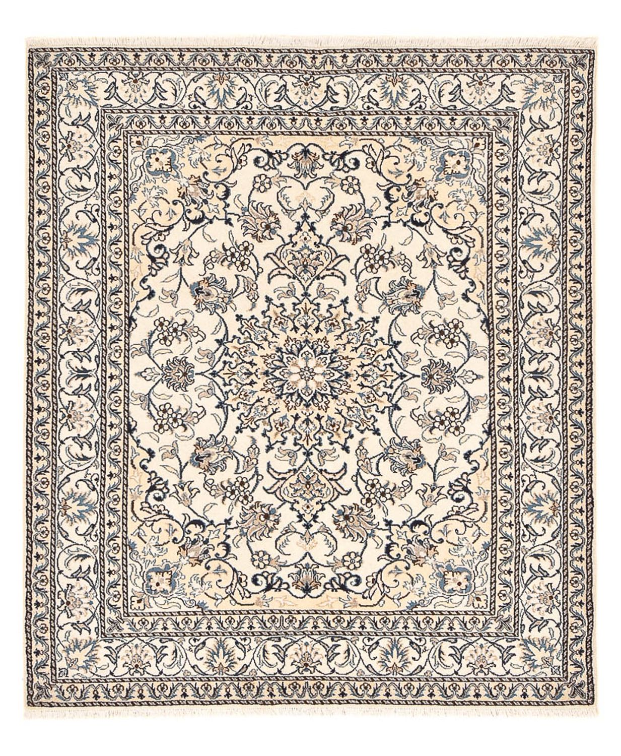 Tapis persan - Nain - 198 x 152 cm - beige clair