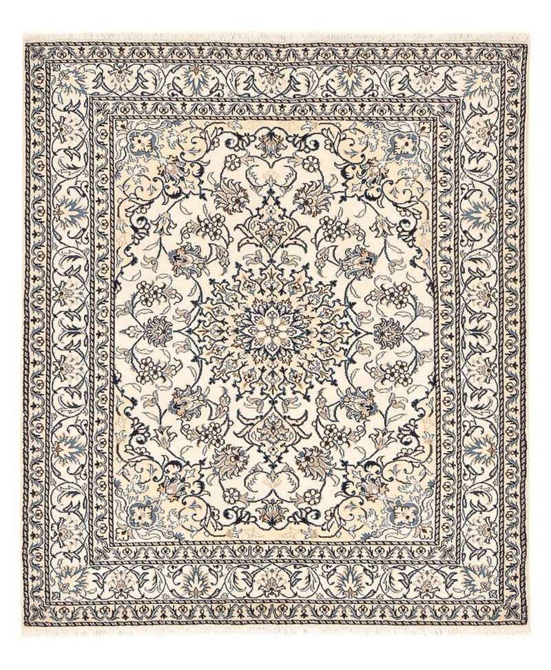 Tapis persan - Nain - 198 x 152 cm - beige clair