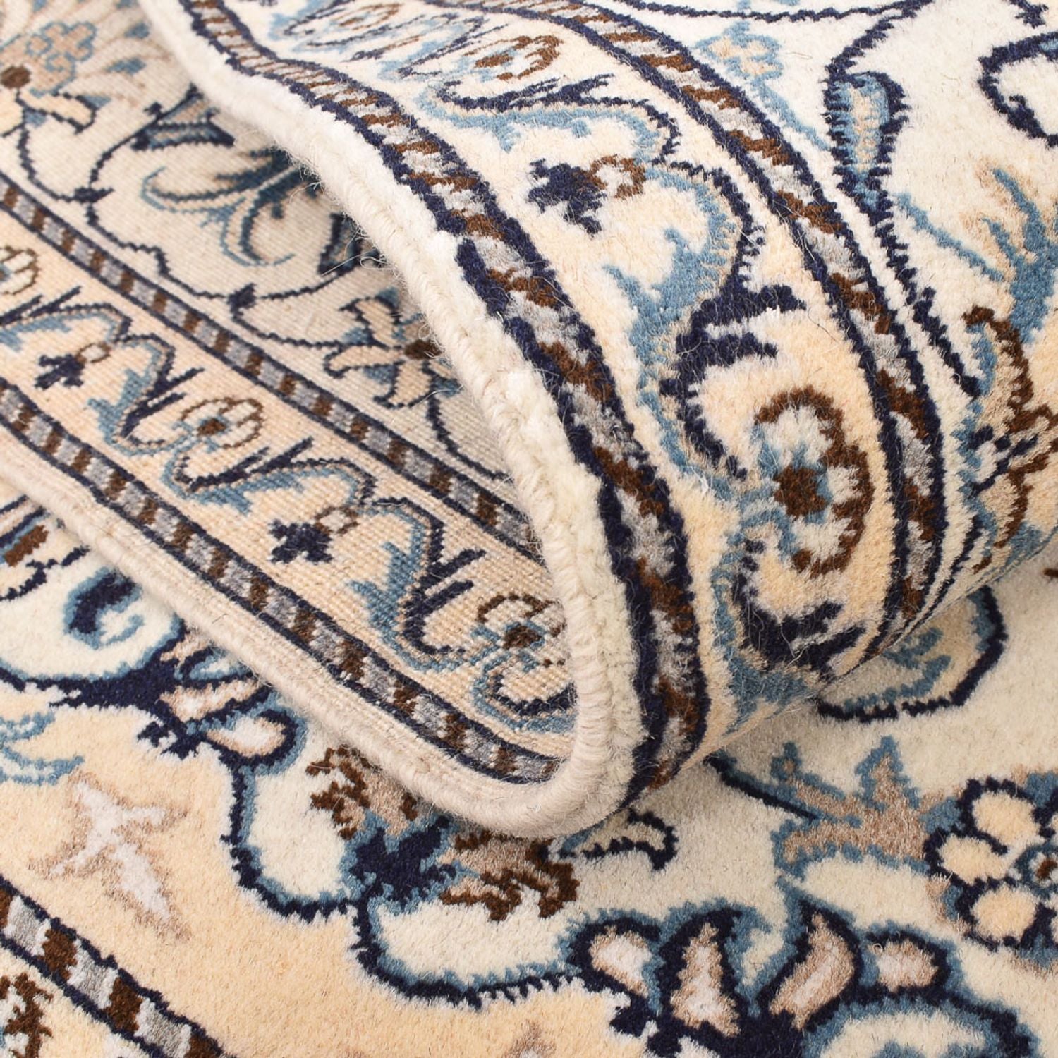Tapis persan - Nain - 198 x 152 cm - beige clair
