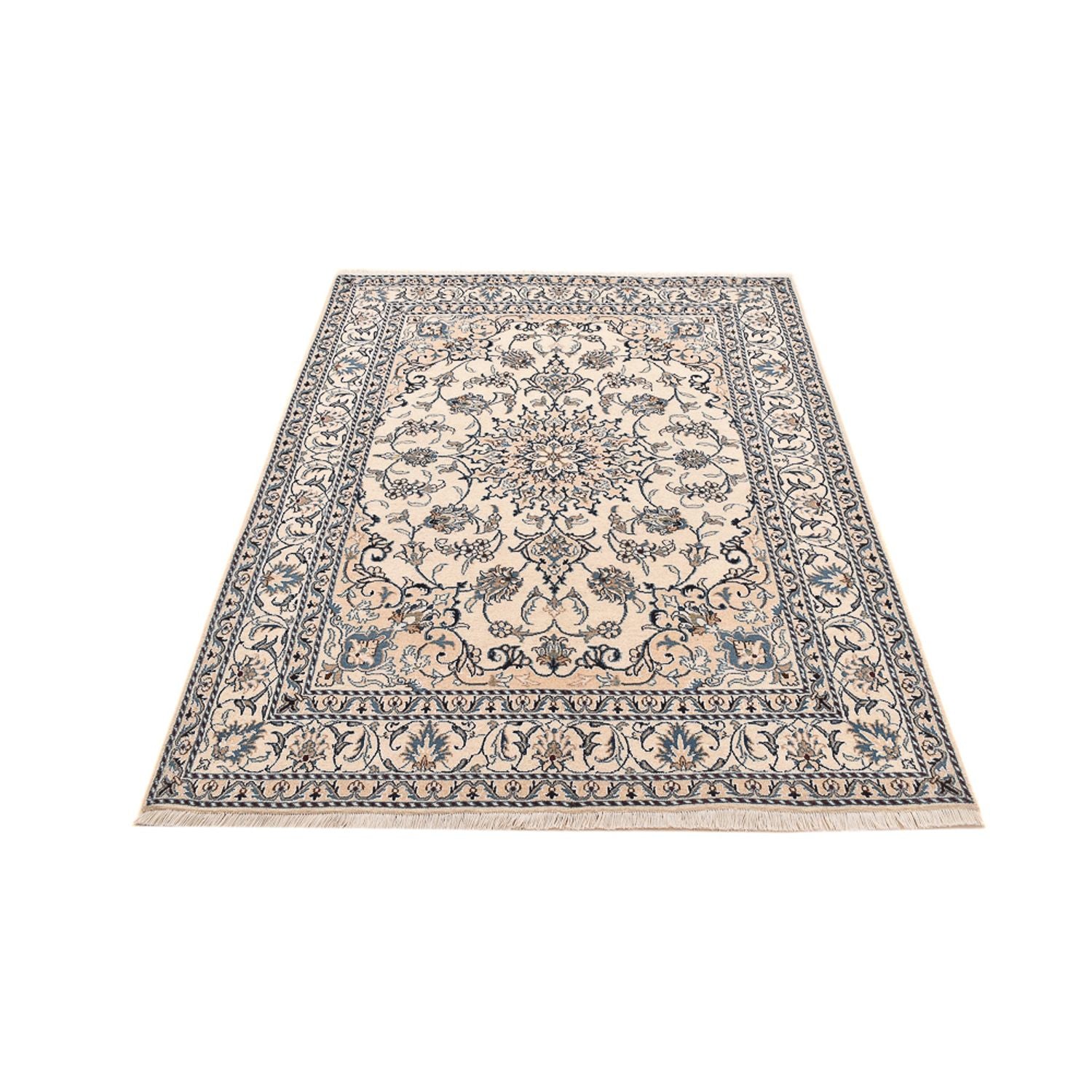 Tapis persan - Nain - 209 x 146 cm - beige clair