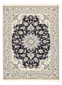 Tapis persan - Nain - 193 x 143 cm - bleu foncé