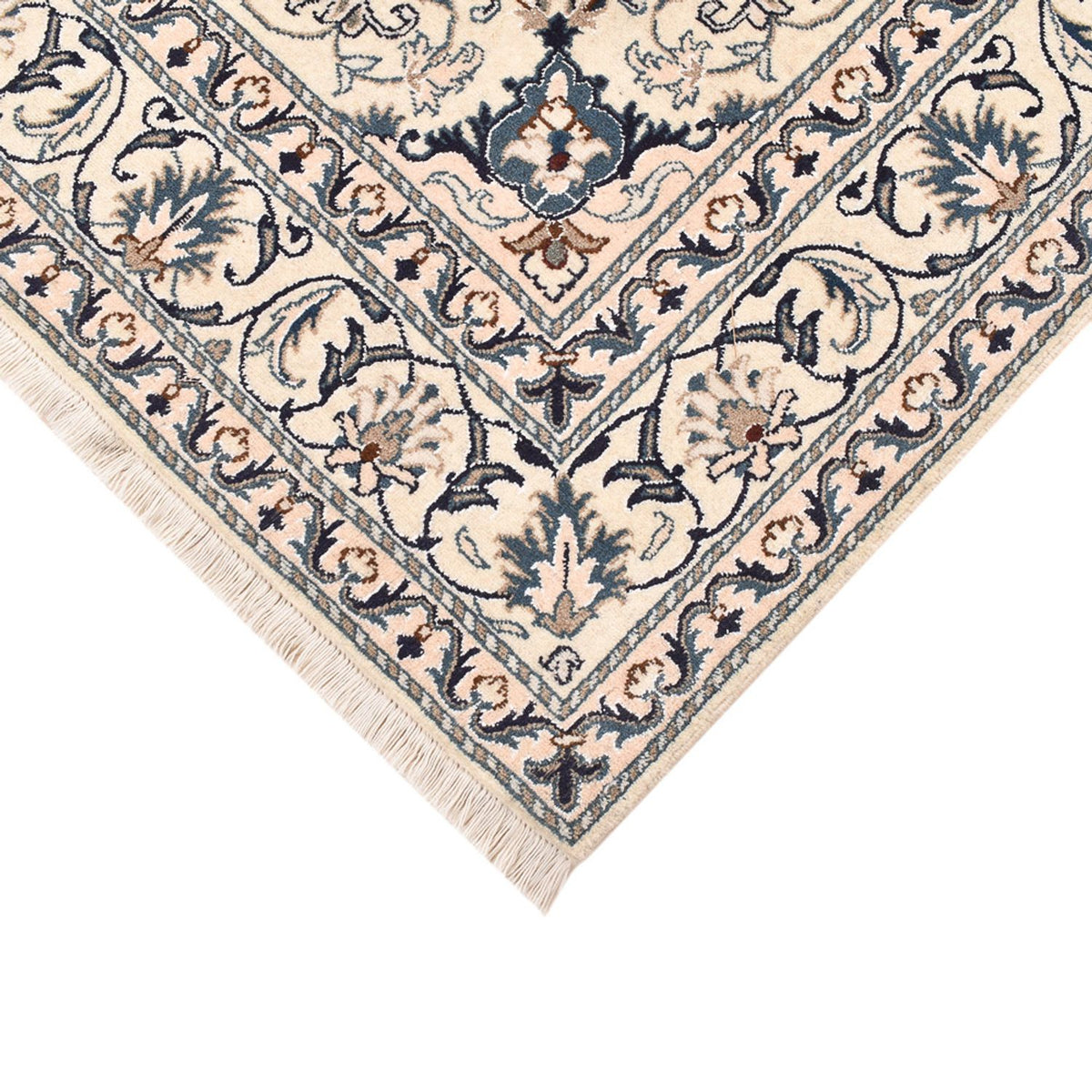 Tapis persan - Nain - 207 x 149 cm - bleu foncé