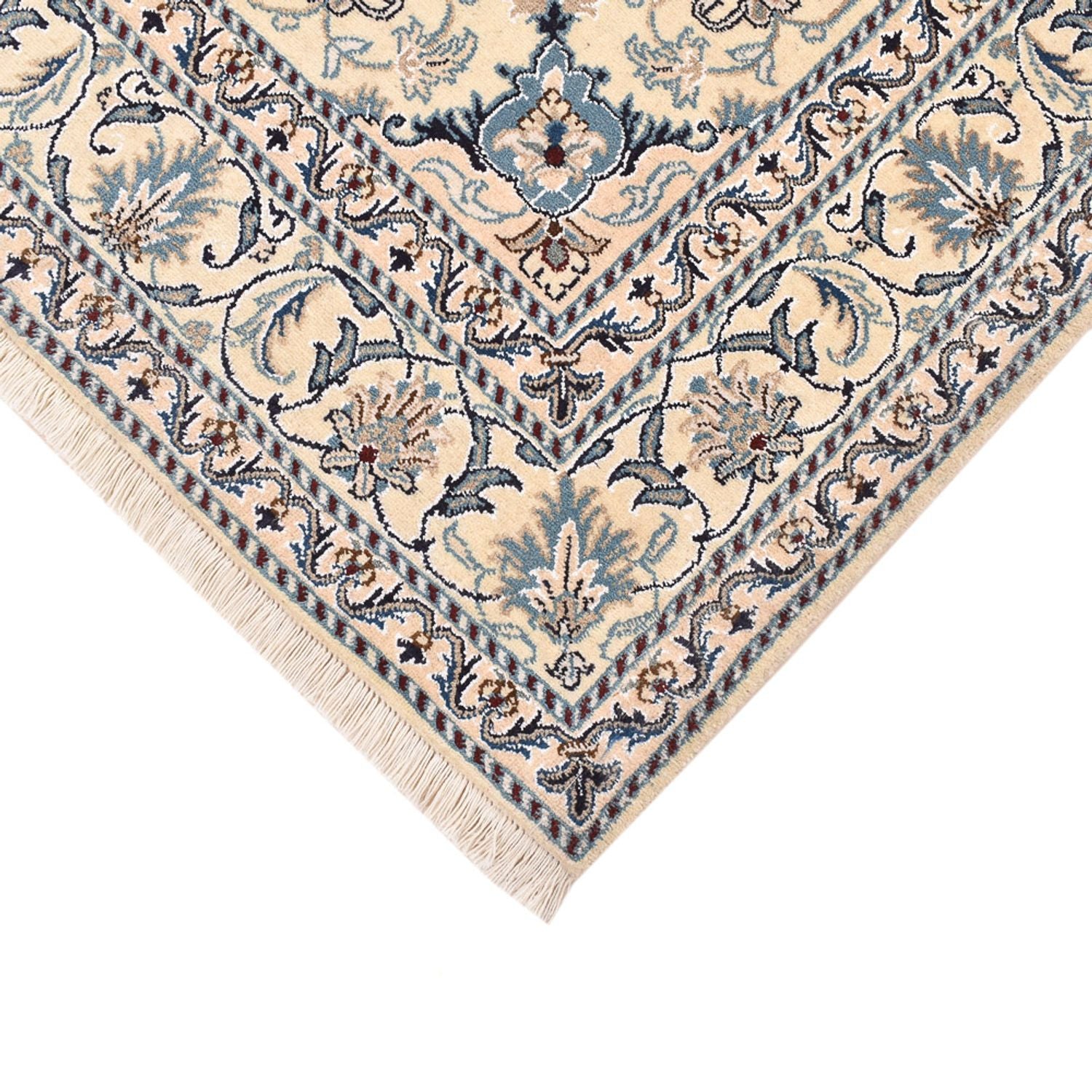 Tapis persan - Nain - 203 x 150 cm - bleu foncé