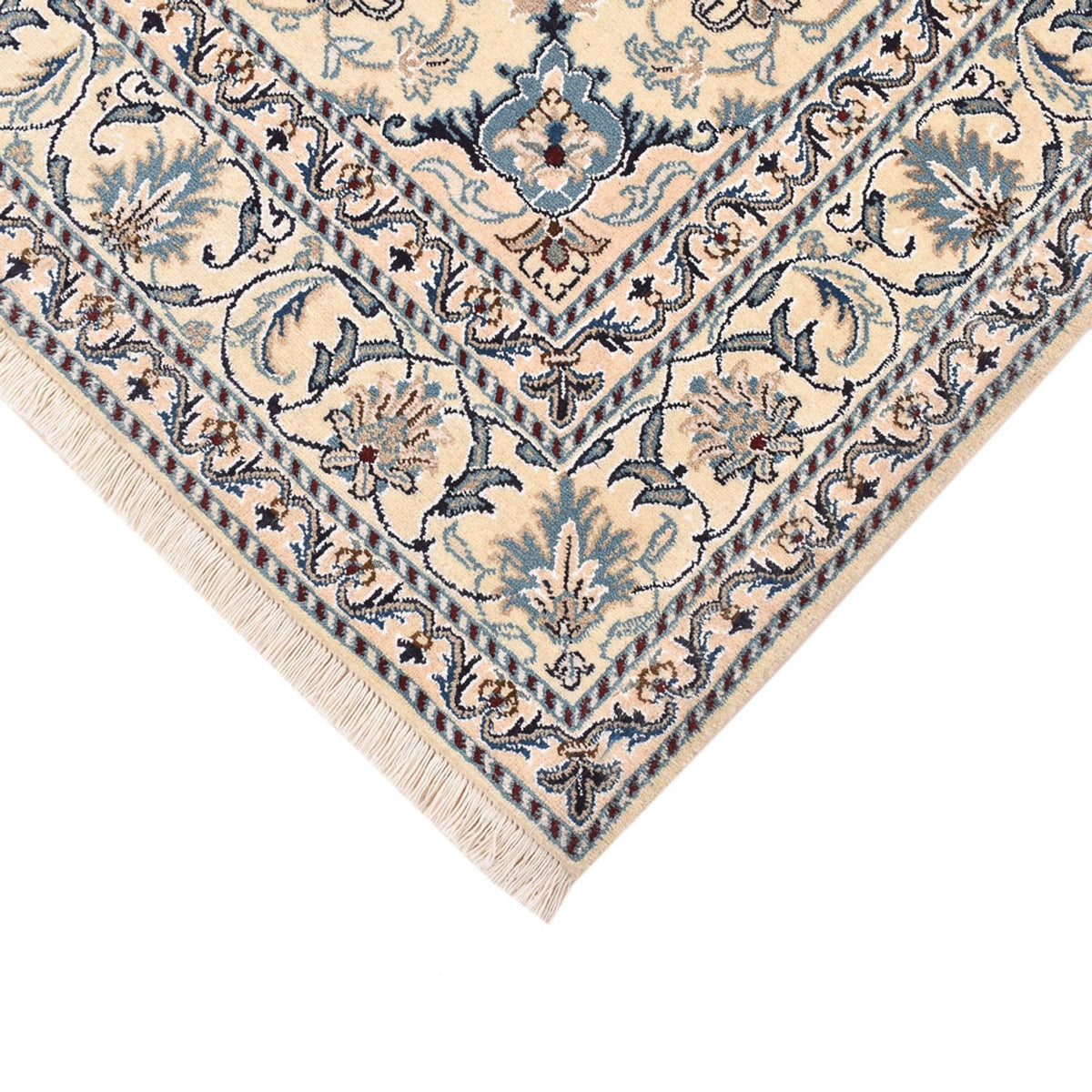 Tapis persan - Nain - 203 x 150 cm - bleu foncé
