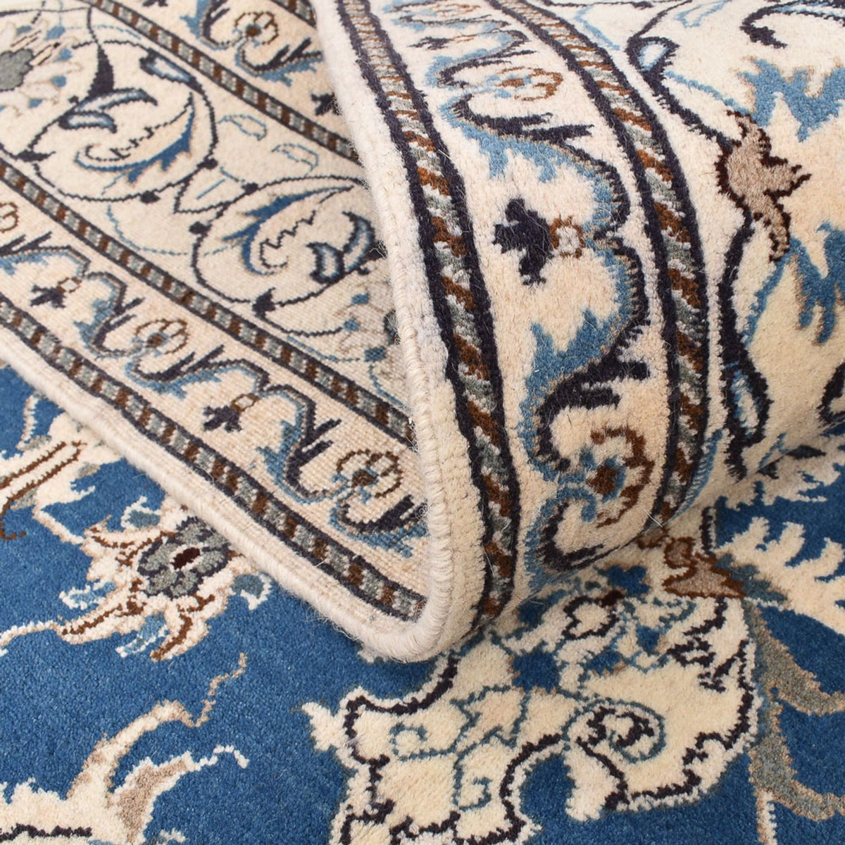 Tapis persan - Nain - 234 x 166 cm - bleu