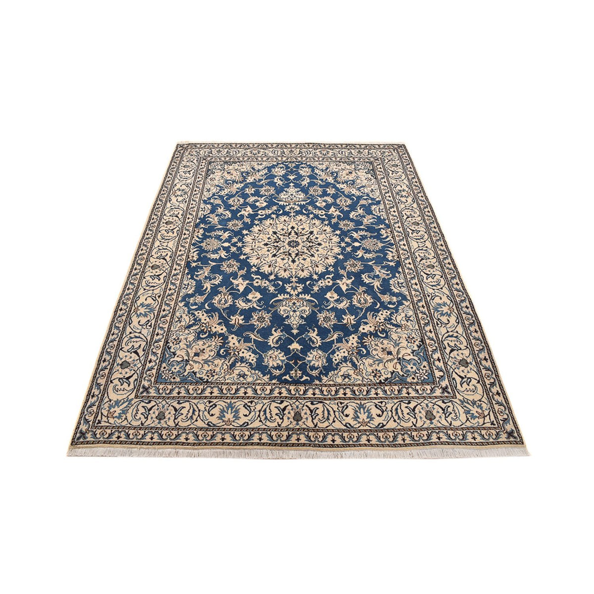 Tapis persan - Nain - 234 x 166 cm - bleu
