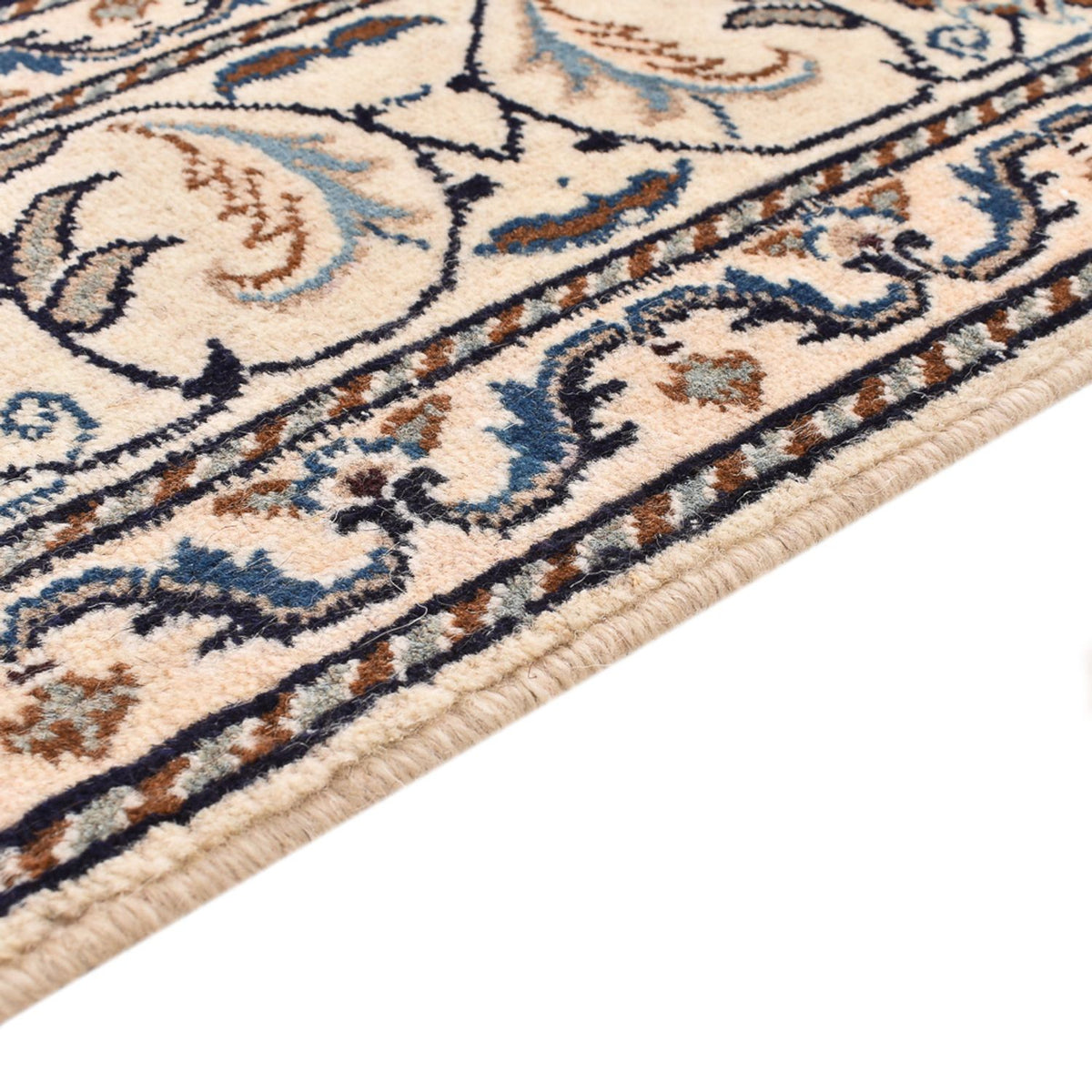Tapis persan - Nain - 237 x 165 cm - bleu foncé