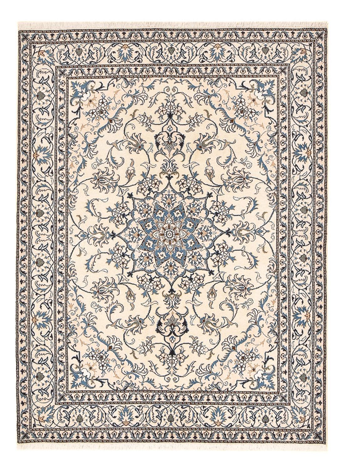 Tapis persan - Nain - 239 x 170 cm - beige clair