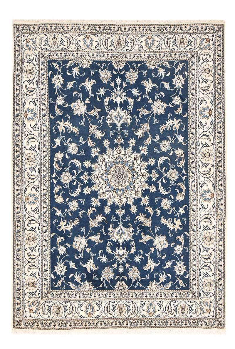 Tapis persan - Nain - 247 x 167 cm - bleu foncé