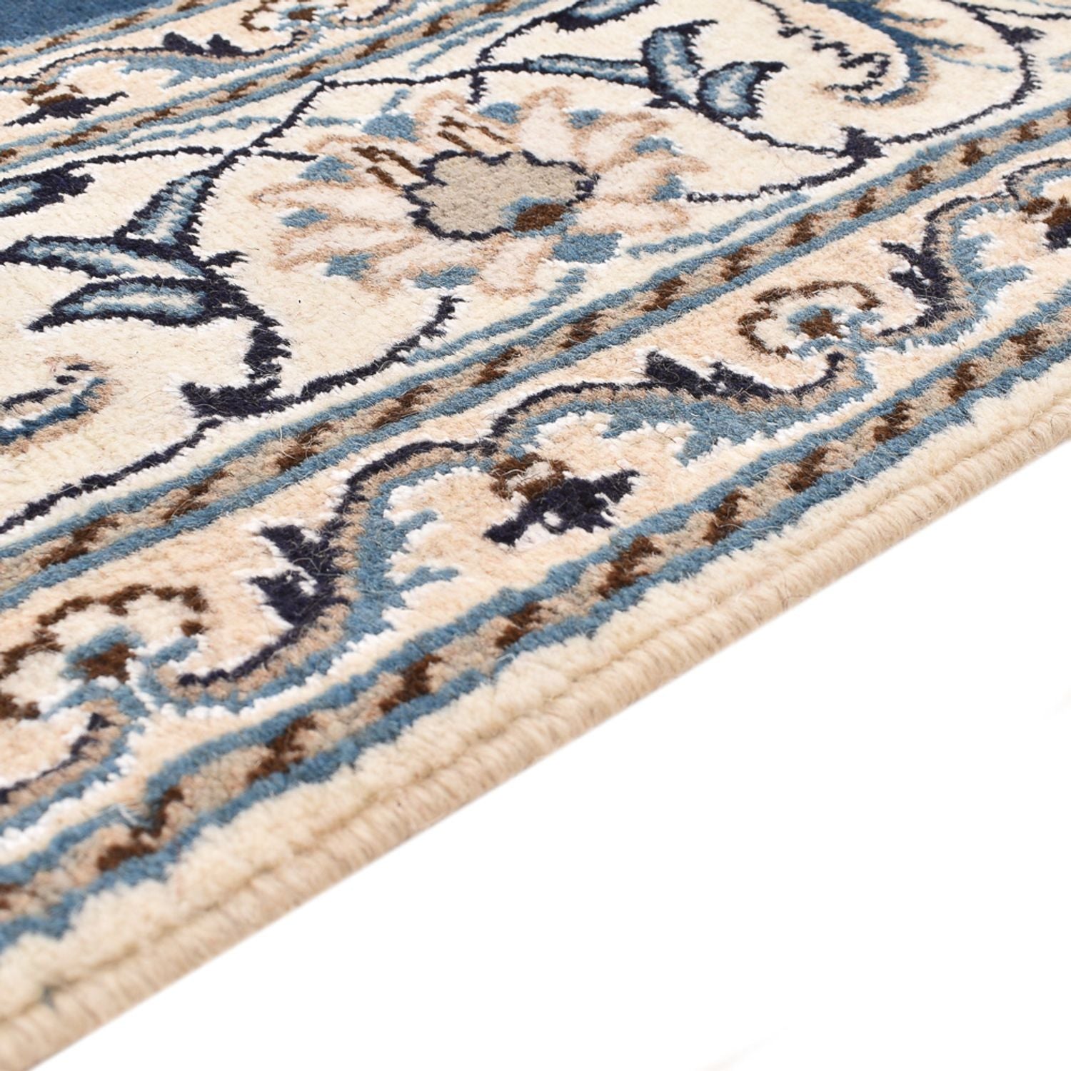 Tapis persan - Nain - 247 x 167 cm - bleu foncé