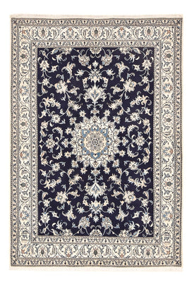 Tapis persan - Nain - 245 x 167 cm - bleu foncé
