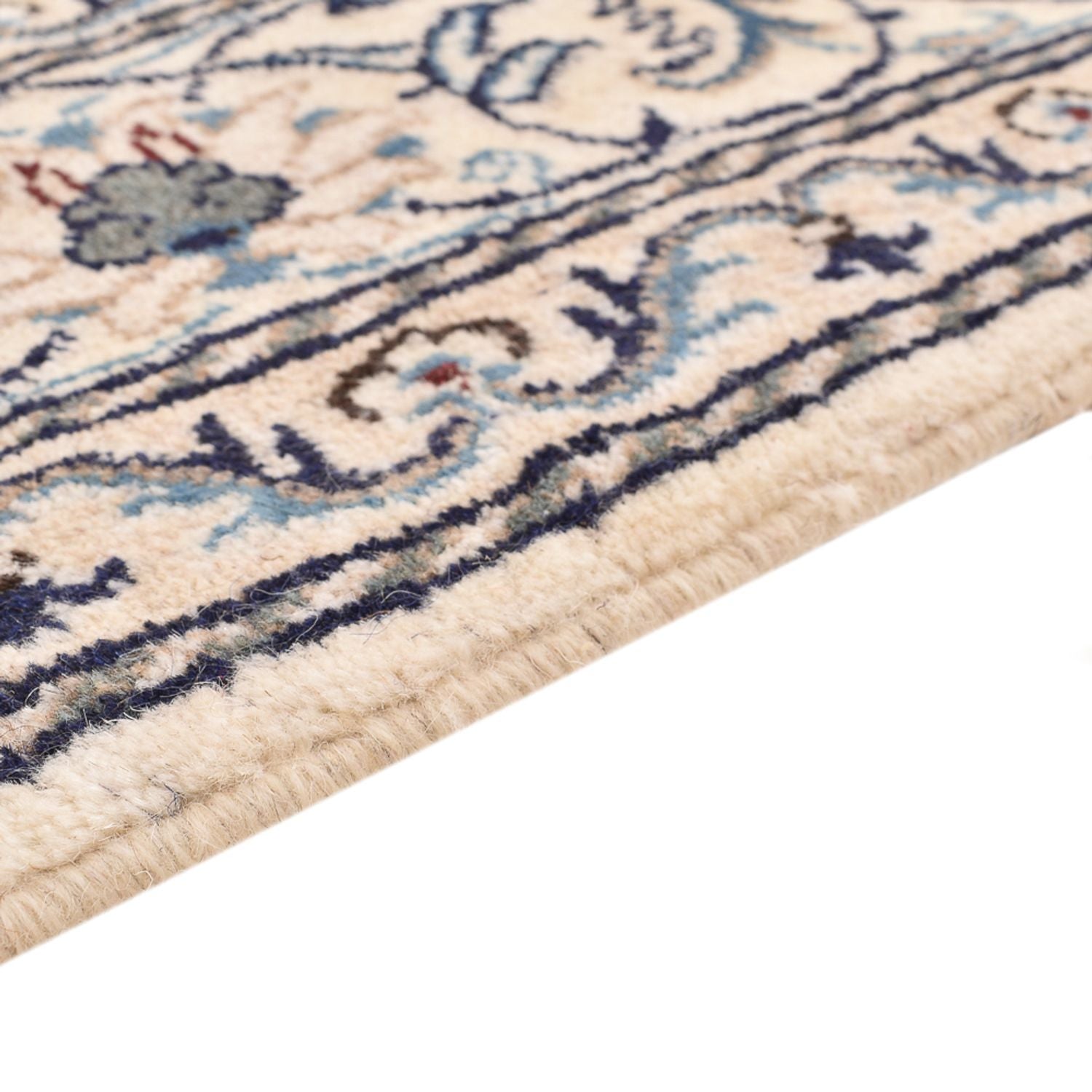 Tapis persan - Nain - 245 x 167 cm - bleu foncé