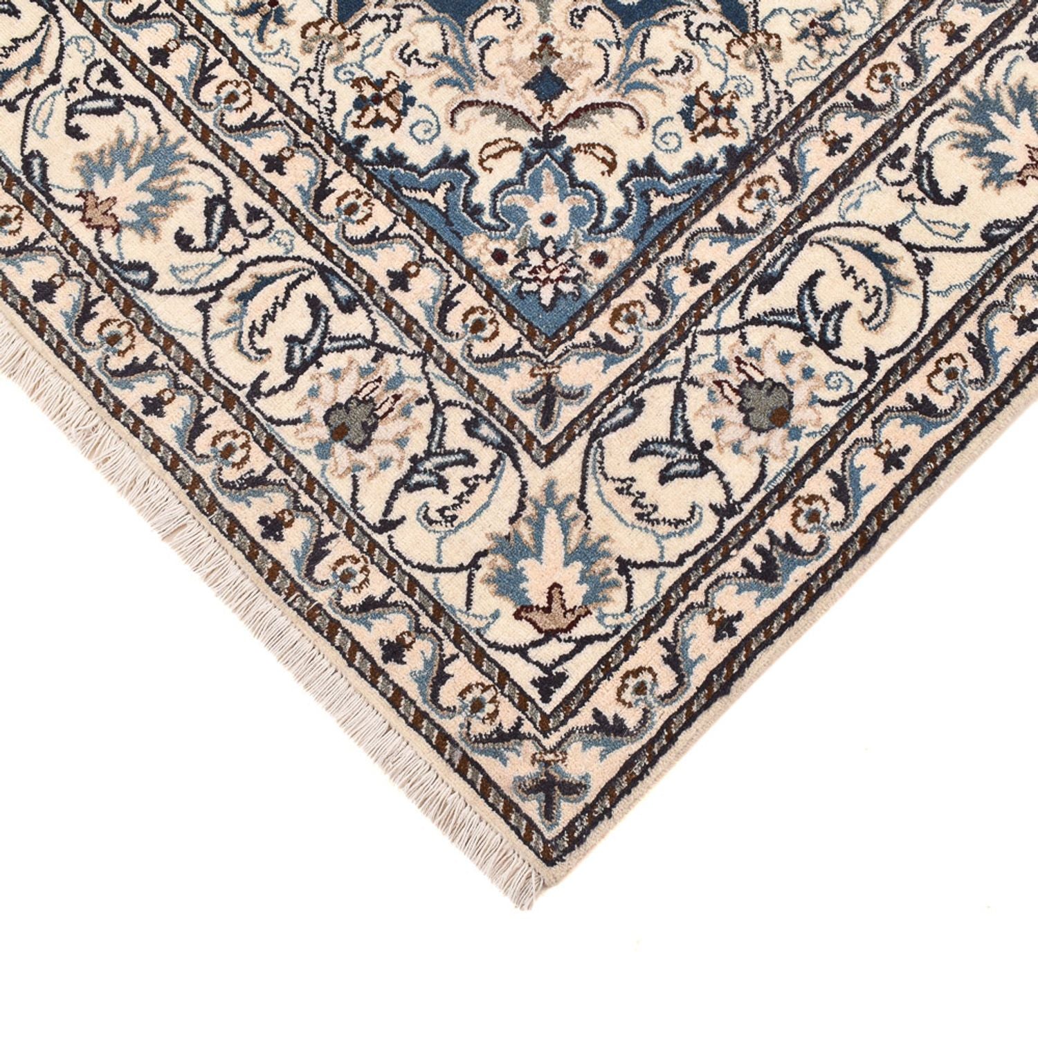Tapis persan - Nain - 233 x 168 cm - bleu clair