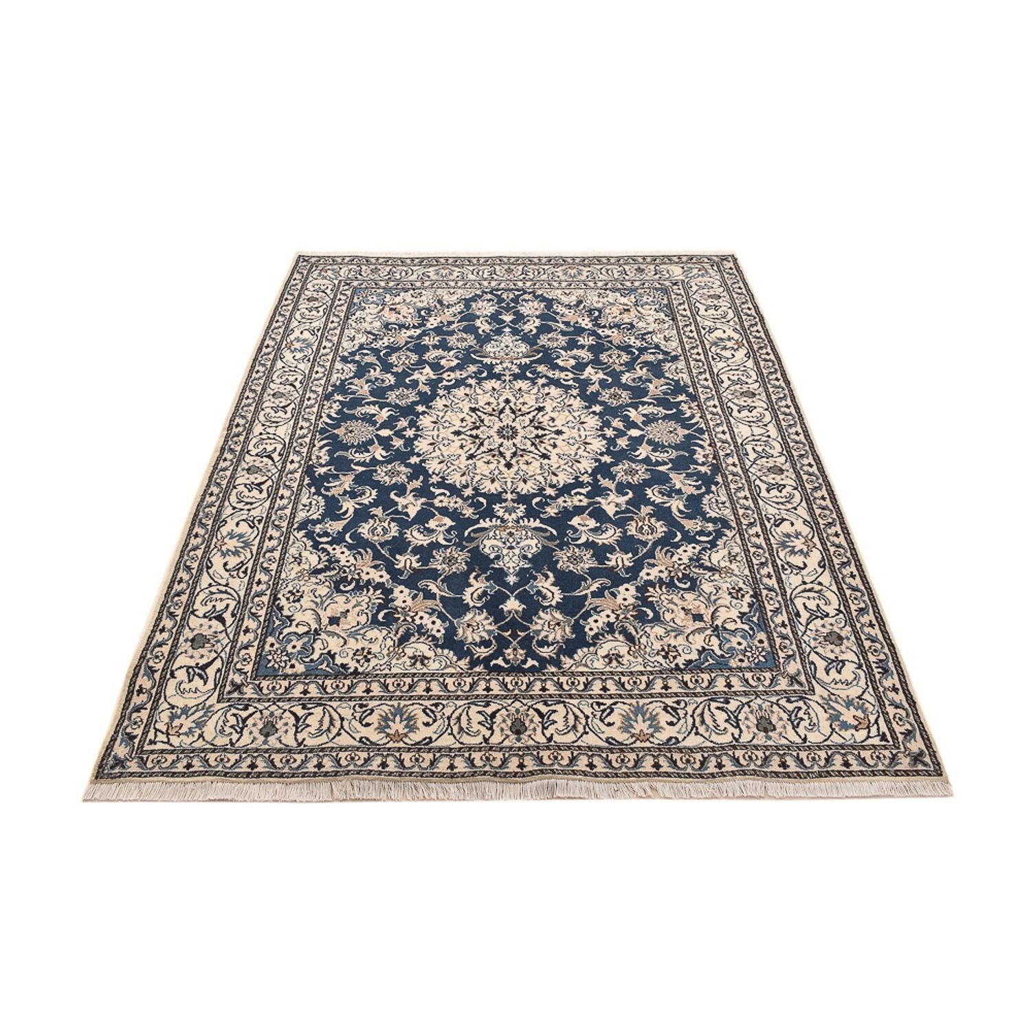 Tapis persan - Nain - 233 x 168 cm - bleu clair
