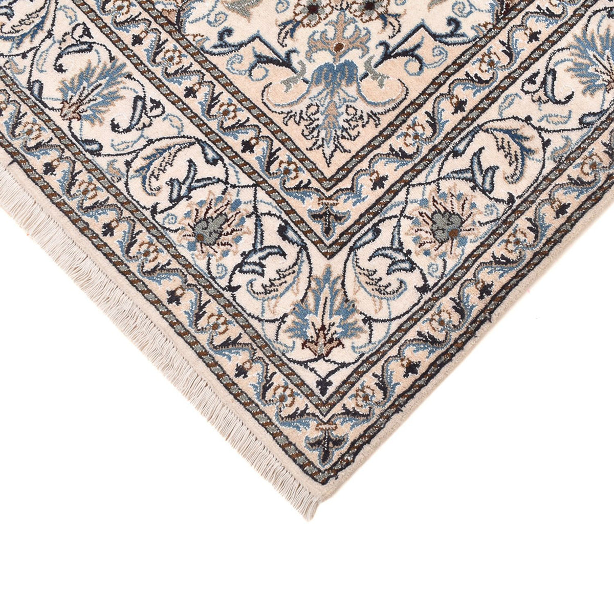 Tapis persan - Nain - 238 x 161 cm - bleu foncé