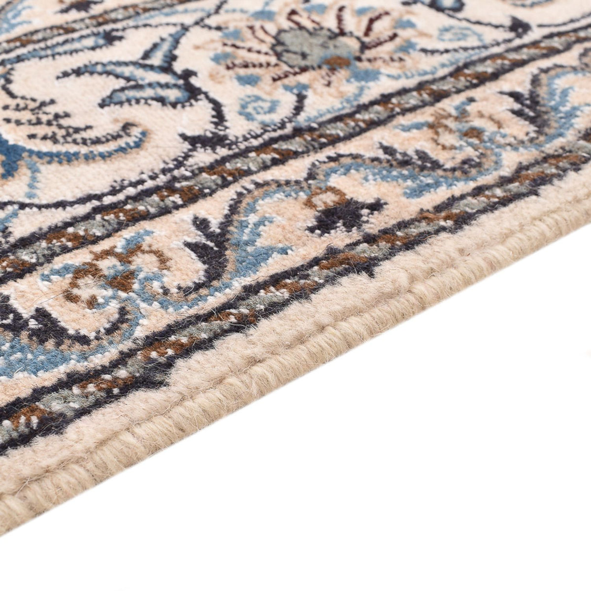 Tapis persan - Nain - 238 x 161 cm - bleu foncé