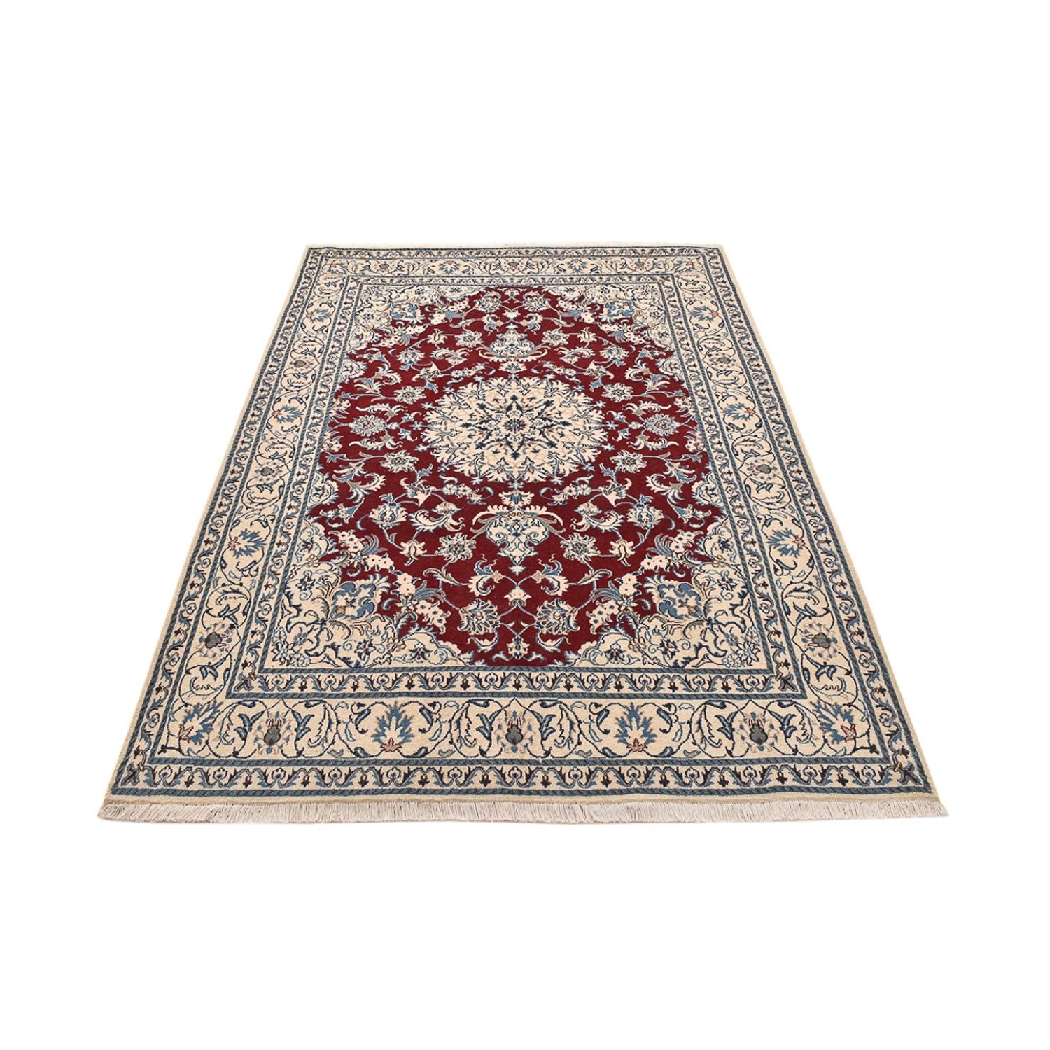 Tapis persan - Nain - 244 x 165 cm - rouge