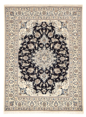 Tapis persan - Nain - 199 x 145 cm - bleu foncé