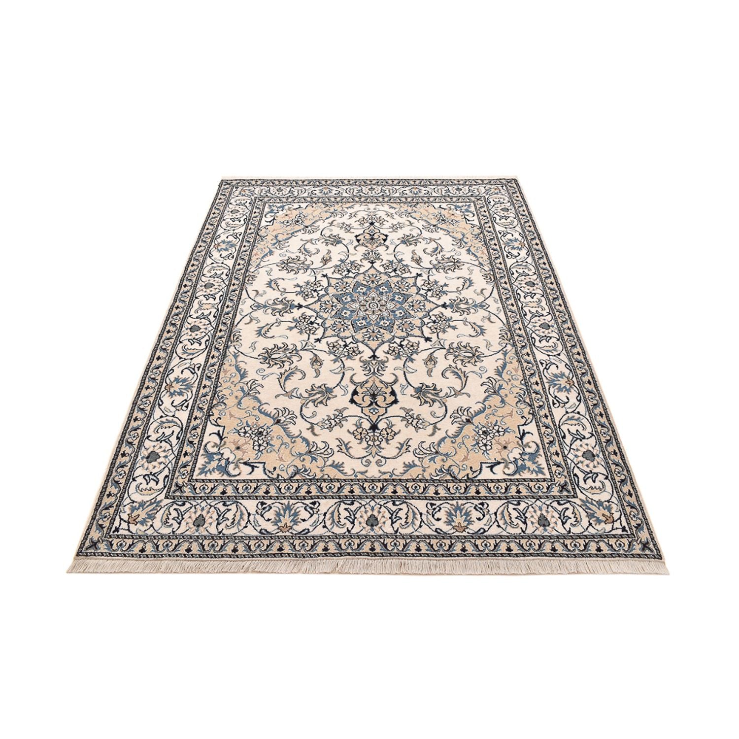 Tapis persan - Nain - 239 x 171 cm - beige clair