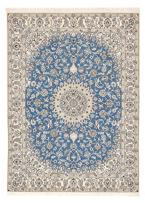 Tapis persan - Nain - Royal - 201 x 149 cm - bleu clair