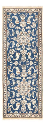 Tapis de couloir Tapis persan - Nain - 209 x 78 cm - bleu
