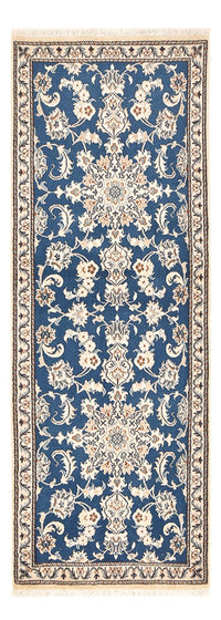 Tapis de couloir Tapis persan - Nain - 209 x 78 cm - bleu