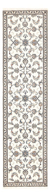 Tapis de couloir Tapis persan - Nain - 298 x 78 cm - blanc