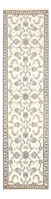 Tapis de couloir Tapis persan - Nain - 307 x 78 cm - blanc