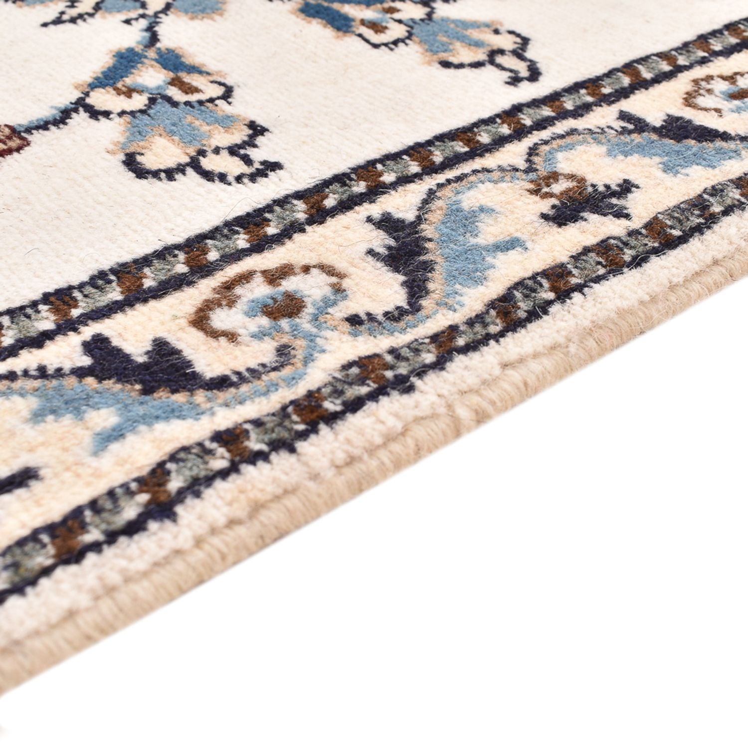 Tapis de couloir Tapis persan - Nain - 289 x 77 cm - blanc
