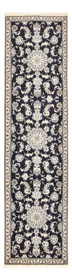 Tapis de couloir Tapis persan - Nain - 292 x 78 cm - bleu foncé