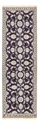 Tapis de couloir Tapis persan - Nain - 250 x 80 cm - bleu foncé