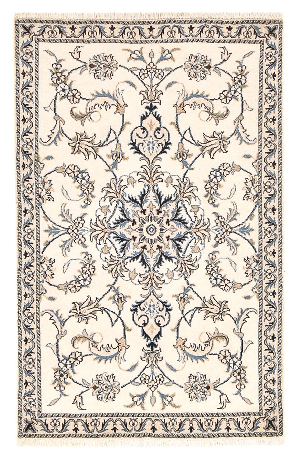 Tapis persan - Nain - 136 x 87 cm - beige clair