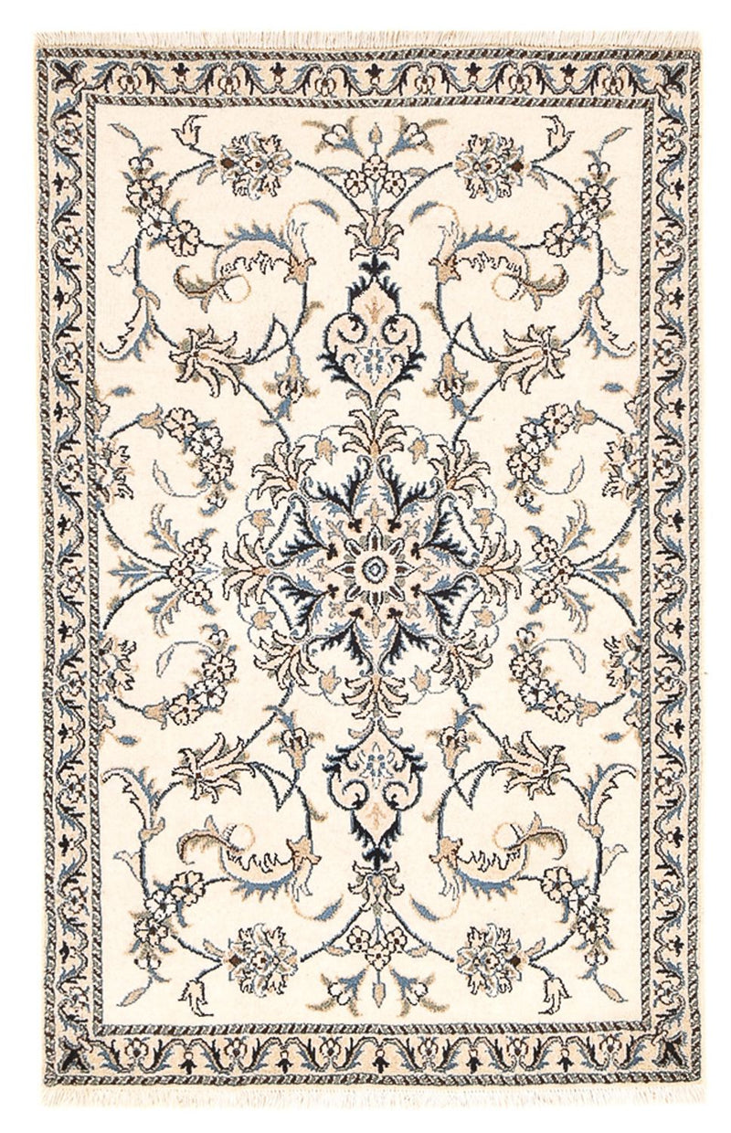 Tapis persan - Nain - 136 x 87 cm - beige clair