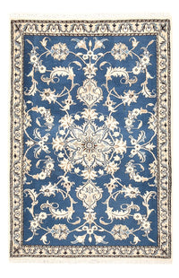 Tapis persan - Nain - 137 x 88 cm - bleu