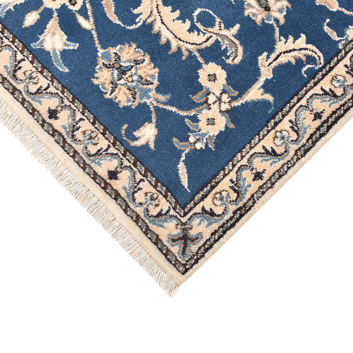 Tapis persan - Nain - 137 x 88 cm - bleu