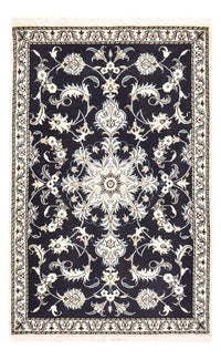 Tapis persan - Nain - 137 x 87 cm - bleu foncé