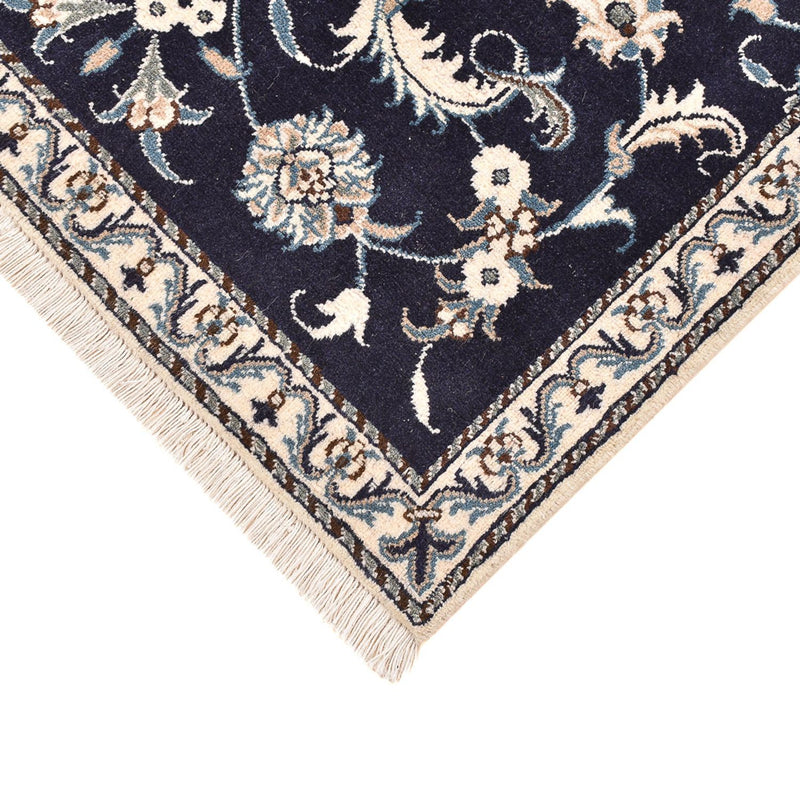 Tapis persan - Nain - 137 x 87 cm - bleu foncé