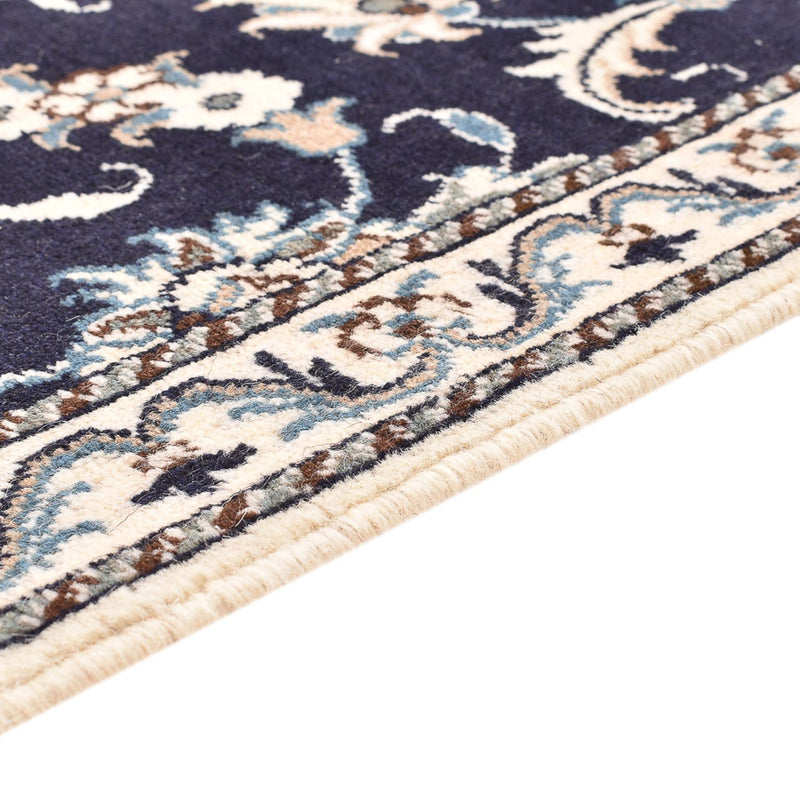 Tapis persan - Nain - 137 x 87 cm - bleu foncé
