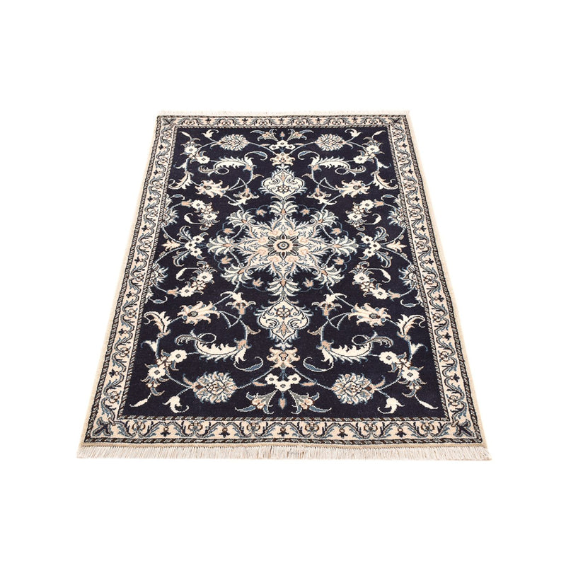 Tapis persan - Nain - 137 x 87 cm - bleu foncé