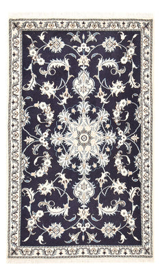 Tapis persan - Nain - 150 x 90 cm - bleu foncé