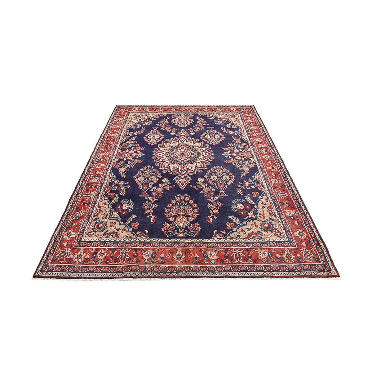 Tapis persan - Classique - 302 x 210 cm - bleu foncé