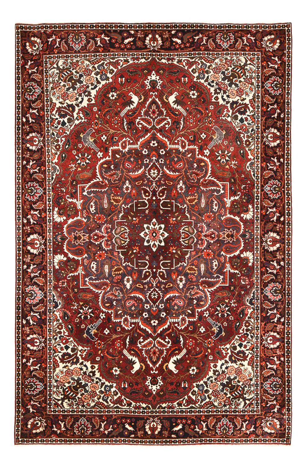Tapis persan - Nomadic - 310 x 207 cm - rouge foncé