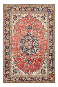 Tapis persan - Tabriz - 300 x 200 cm - rouge clair