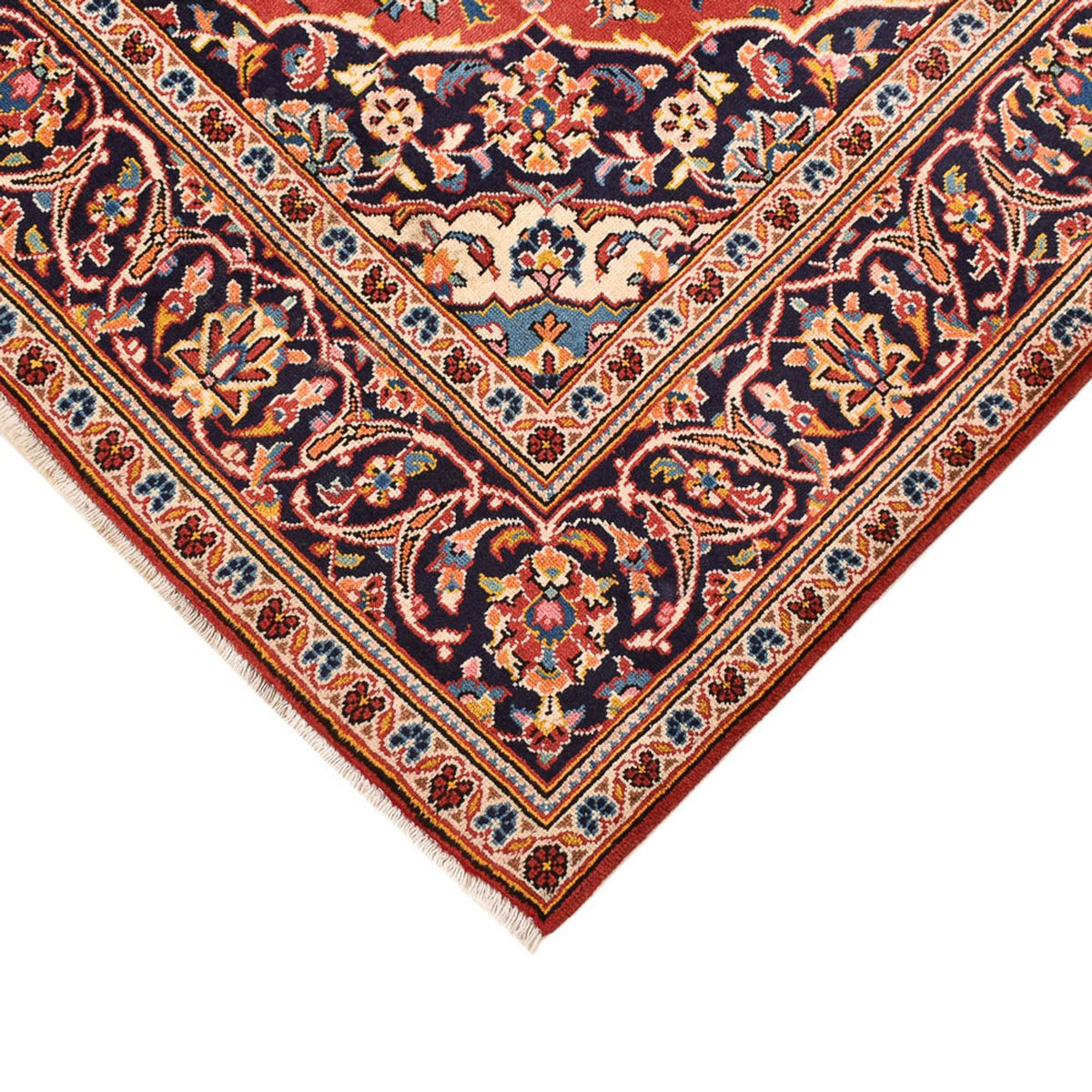 Tapis persan - Keshan - 260 x 147 cm - rouge clair
