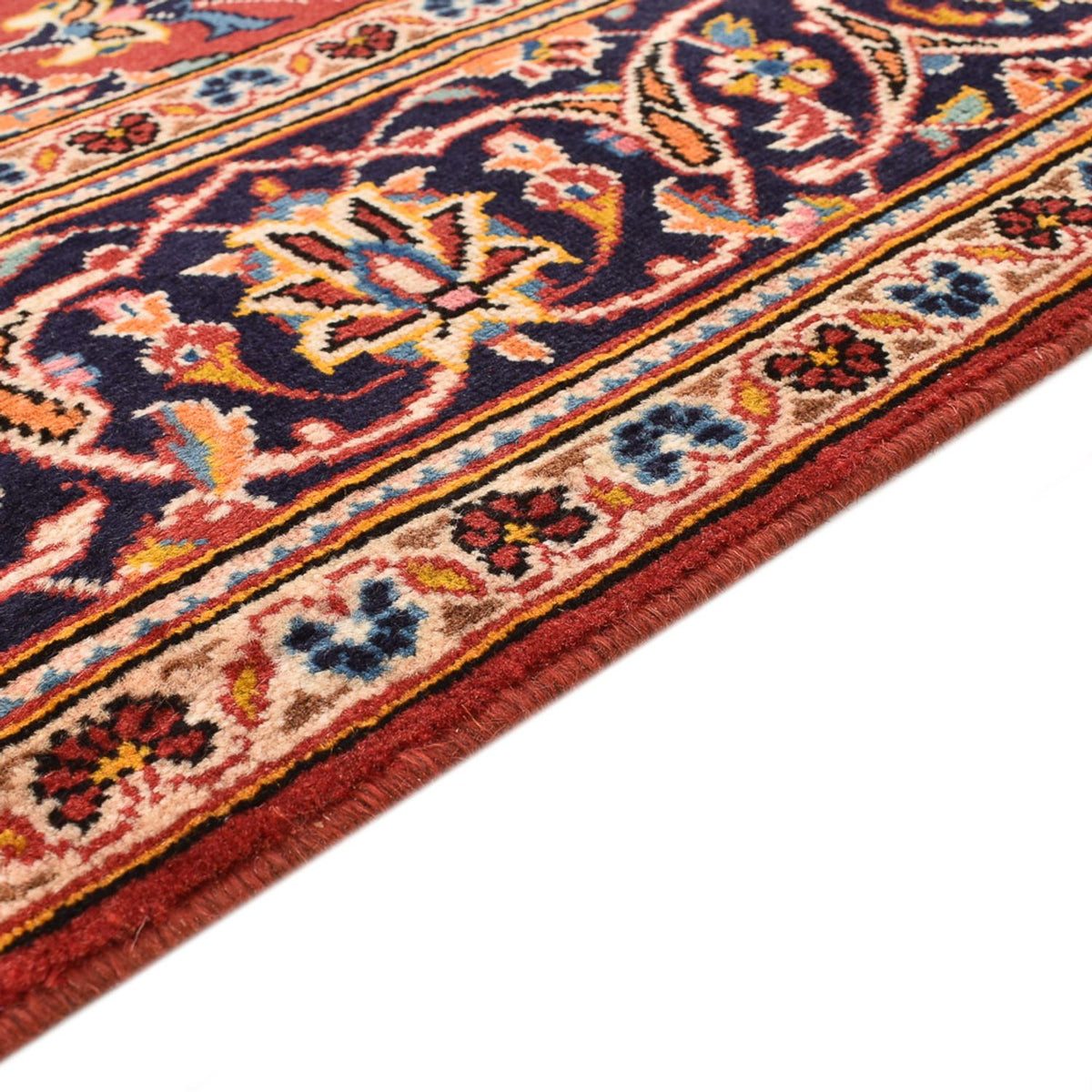 Tapis persan - Keshan - 260 x 147 cm - rouge clair