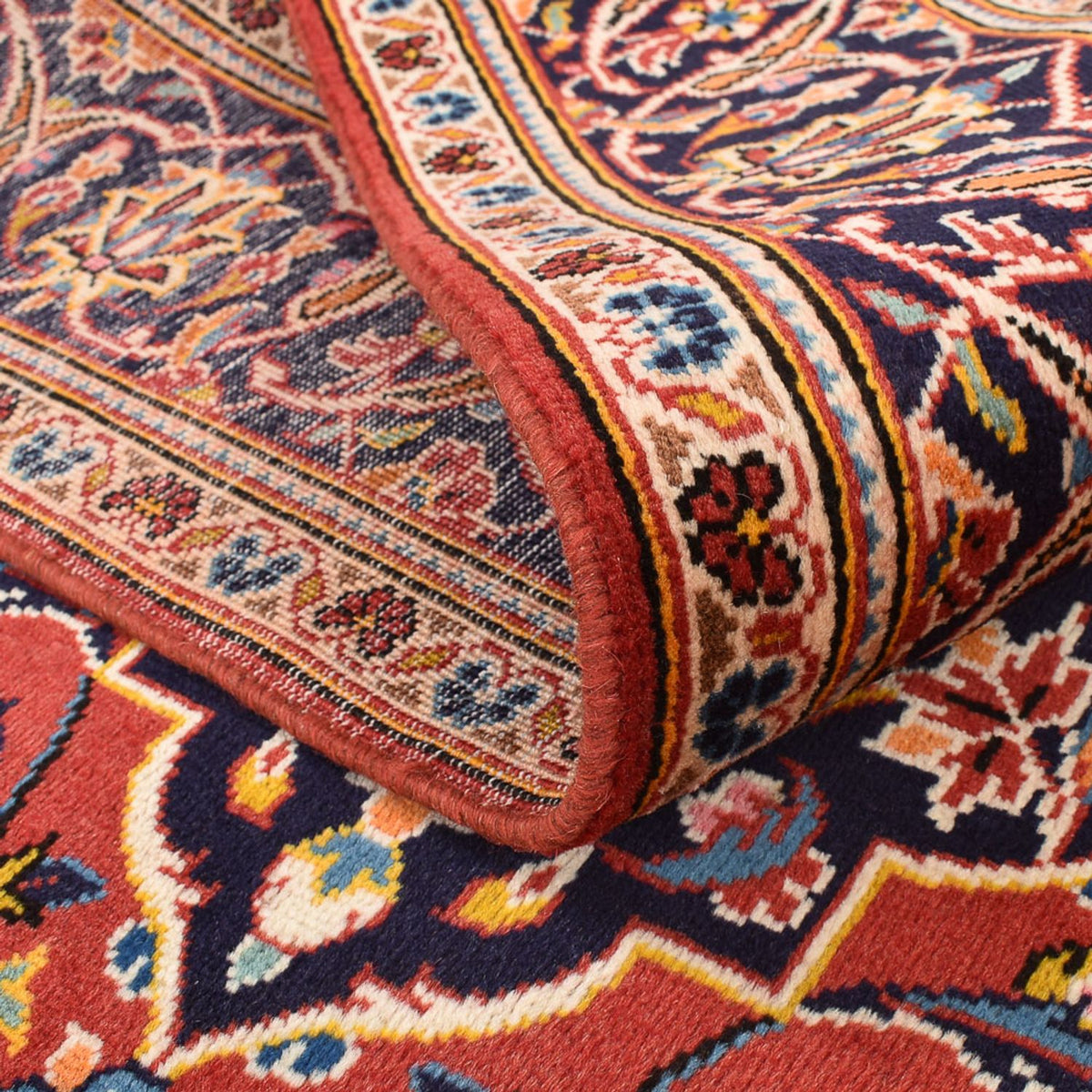 Tapis persan - Keshan - 260 x 147 cm - rouge clair