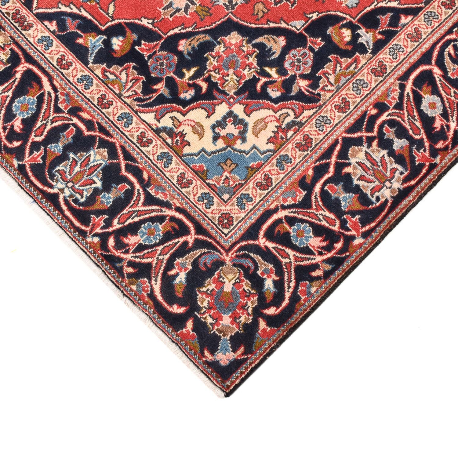 Tapis persan - Keshan - 253 x 134 cm - rouge clair