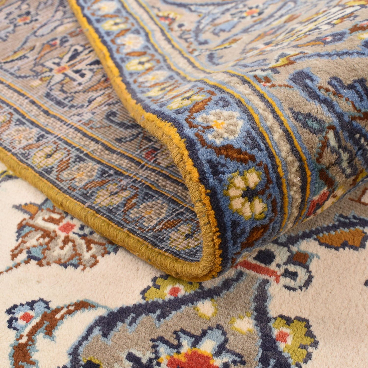 Tapis persan - Keshan - 230 x 145 cm - beige clair
