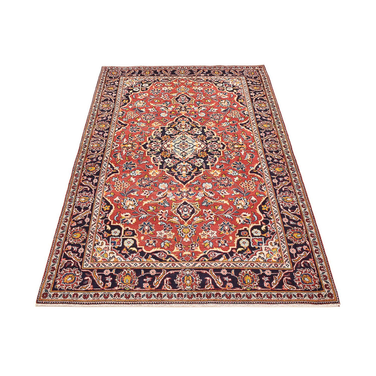 Tapis persan - Keshan - 210 x 127 cm - rouge clair